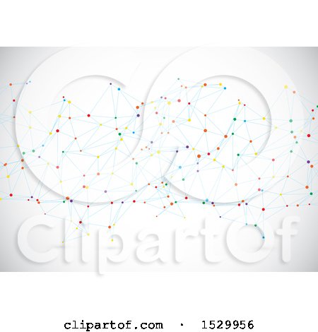 Clipart of a Connected Dots Background - Royalty Free Vector Illustration by KJ Pargeter