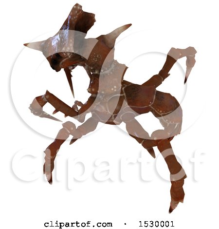 Clipart of a 3d Eating Monster or Insect - Royalty Free Illustration by Leo Blanchette