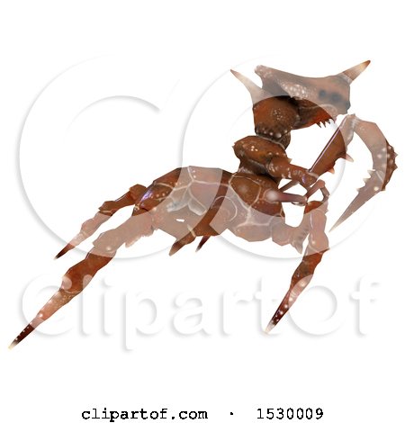 Clipart of a 3d Attacking Monster or Insect - Royalty Free Illustration by Leo Blanchette