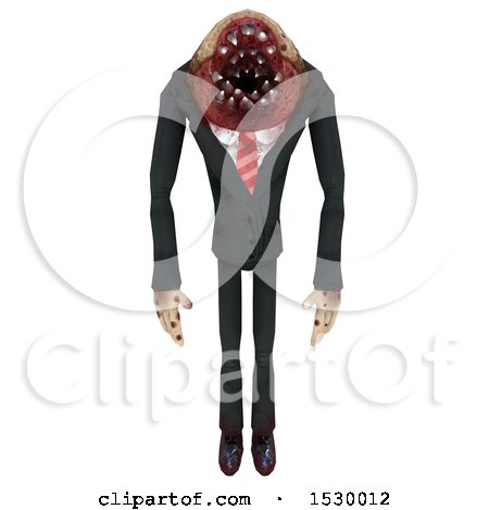 Clipart of a 3d Professional Parasite - Royalty Free Illustration by Leo Blanchette