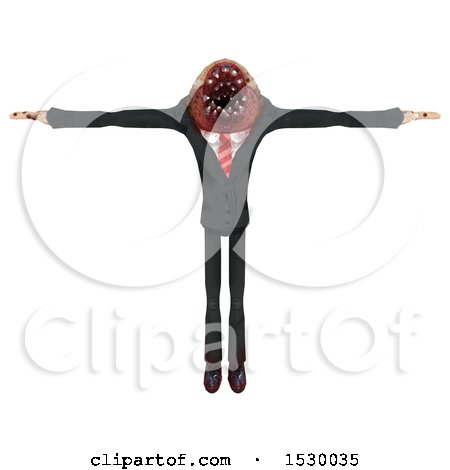 Clipart of a 3d Professional Parasite in a T Pose - Royalty Free Illustration by Leo Blanchette