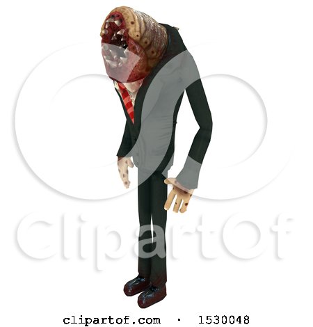 Clipart of a 3d Professional Parasite - Royalty Free Illustration by Leo Blanchette