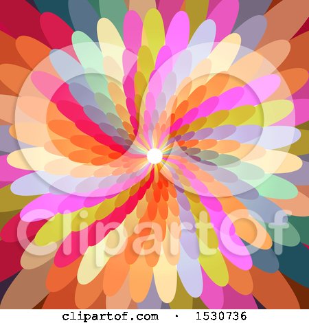 Clipart of a Colorful Flower Petal Background - Royalty Free Vector Illustration by merlinul