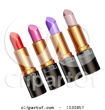Clipart of Lipstick Tubes - Royalty Free Vector Illustration by merlinul