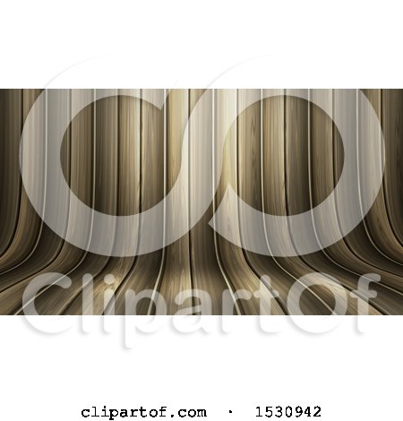 Clipart of a 3d Curved Background - Royalty Free Illustration by KJ Pargeter