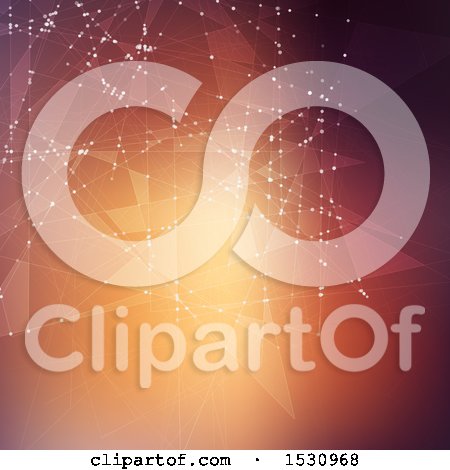 Clipart of a Geometric Connection Background - Royalty Free Vector Illustration by KJ Pargeter
