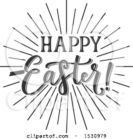 Clipart of a Happy Easter Design - Royalty Free Vector Illustration by Vector Tradition SM