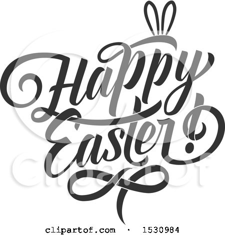 Clipart of a Happy Easter Design - Royalty Free Vector Illustration by Vector Tradition SM