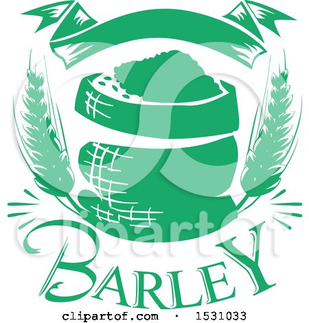 Clipart of a Green Barley Design - Royalty Free Vector Illustration by BNP Design Studio