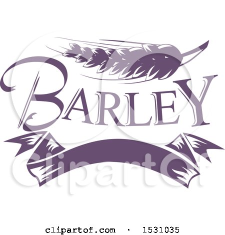 Clipart of a Purple Barley Design - Royalty Free Vector Illustration by BNP Design Studio