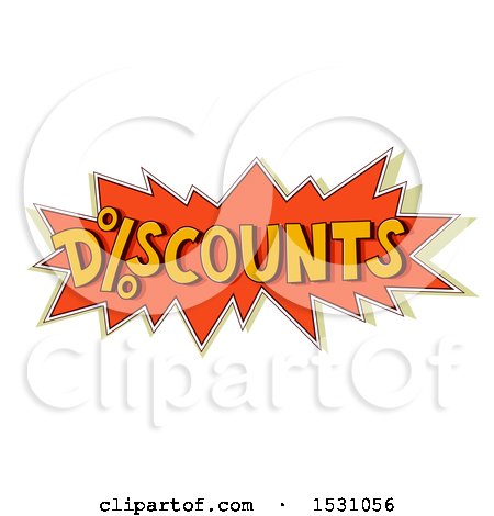 Clipart of a Discounts Sales Design with a Percent Symbol - Royalty Free Vector Illustration by BNP Design Studio