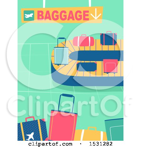 Clipart of a Baggage Claim Carousel - Royalty Free Vector Illustration by BNP Design Studio