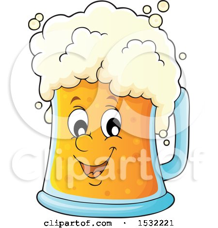 Clipart of a St Patricks Day Beer Character - Royalty Free Vector Illustration by visekart