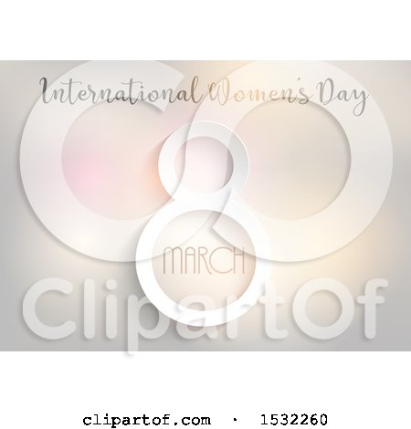 Clipart of a Happy Womens Day Design - Royalty Free Vector Illustration by KJ Pargeter