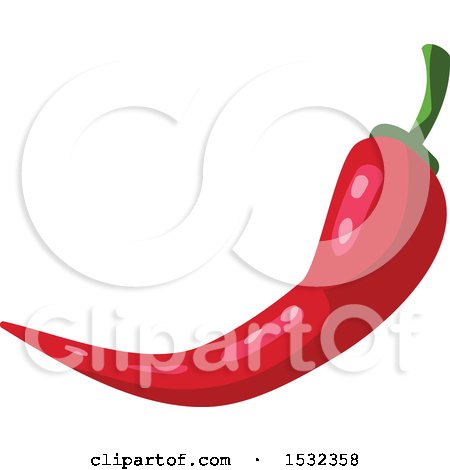 Clipart of a Cinco De Mayo Red Pepper Design - Royalty Free Vector Illustration by Vector Tradition SM