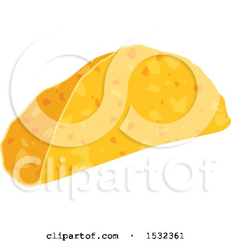 Clipart of a Cinco De Mayo Mexican Taco Shell - Royalty Free Vector Illustration by Vector Tradition SM