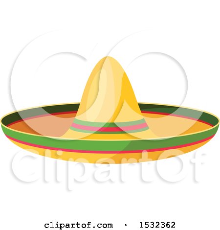 Clipart of a Cinco De Mayo Mexican Sombrero - Royalty Free Vector Illustration by Vector Tradition SM