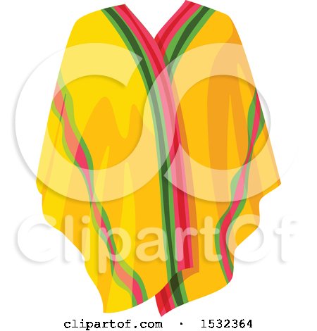 Clipart of a Cinco De Mayo Shawl - Royalty Free Vector Illustration by Vector Tradition SM