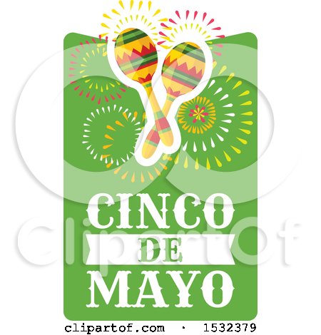 Clipart of a Cinco De Mayo Maracas Design - Royalty Free Vector Illustration by Vector Tradition SM
