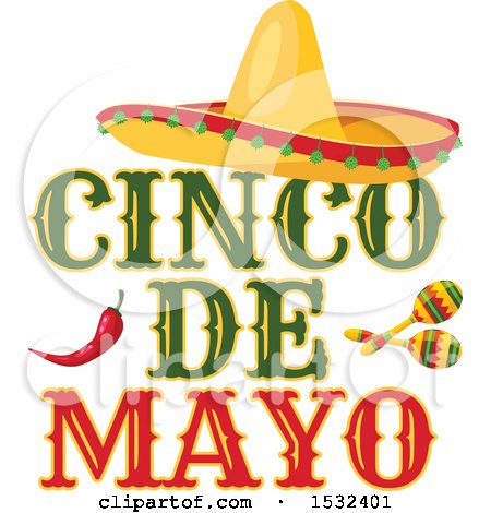 Clipart of a Cinco De Mayo Design - Royalty Free Vector Illustration by Vector Tradition SM
