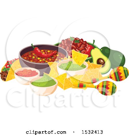Clipart of a Cinco De Mayo Food Design - Royalty Free Vector Illustration by Vector Tradition SM