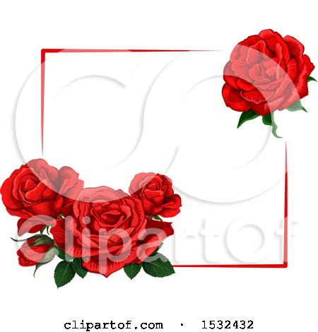 Clipart of a Red Rose Design - Royalty Free Vector Illustration by Vector Tradition SM