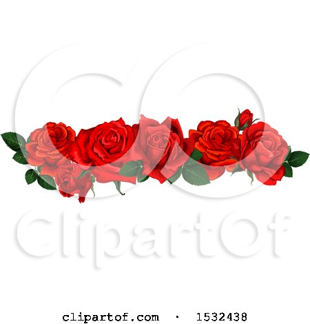 Clipart of a Red Rose Design - Royalty Free Vector Illustration by Vector Tradition SM