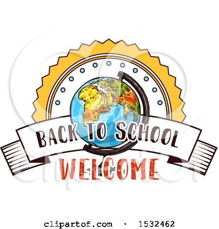 Clipart of a Sketched Back to School Design - Royalty Free Vector Illustration by Vector Tradition SM