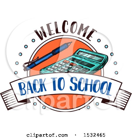 Clipart of a Sketched Back to School Design - Royalty Free Vector Illustration by Vector Tradition SM
