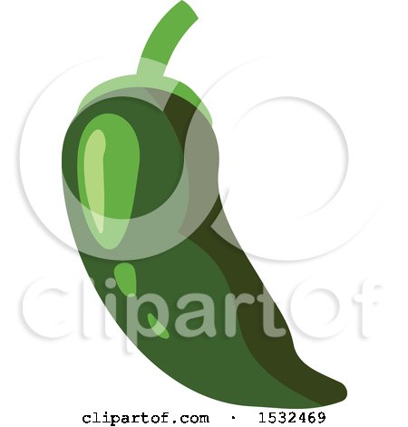 Clipart of a Green Pepper Design - Royalty Free Vector Illustration by Vector Tradition SM