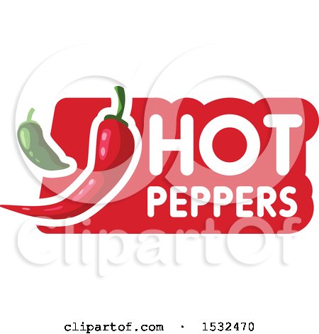 Clipart of a Hot Peppers Design - Royalty Free Vector Illustration by Vector Tradition SM