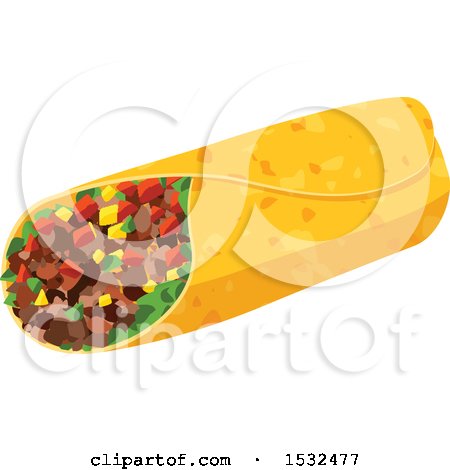 Clipart of a Burrito - Royalty Free Vector Illustration by Vector Tradition SM