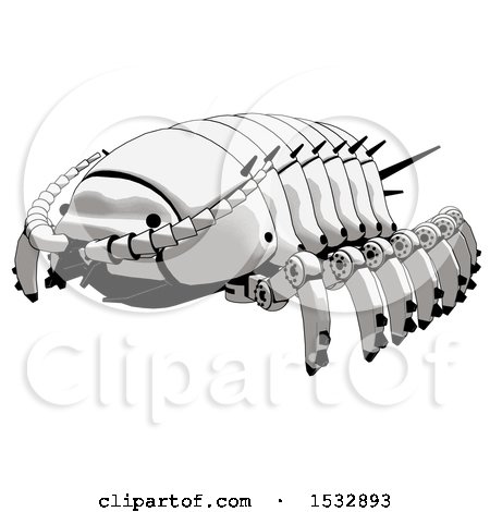 Clipart of a Pillbug Robot - Royalty Free Illustration by Leo Blanchette