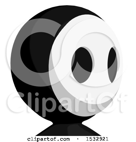 Clipart of a Maskman Avatar Facing Right - Royalty Free Illustration by Leo Blanchette