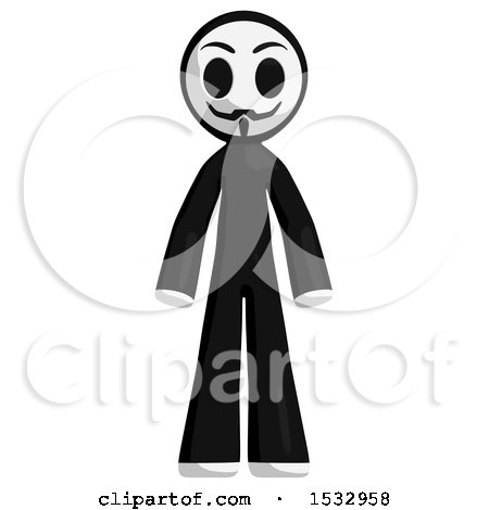 Clipart of a Little Anarchist - Royalty Free Illustration by Leo Blanchette