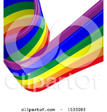 Clipart of a Lgbtq Rainbow Flag Background - Royalty Free Vector Illustration by Domenico Condello
