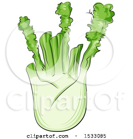 Clipart of a Fennel Vegetable - Royalty Free Vector Illustration by Domenico Condello