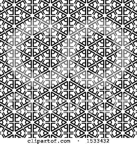Clipart of a Black and White Pattern - Royalty Free Vector Illustration by KJ Pargeter