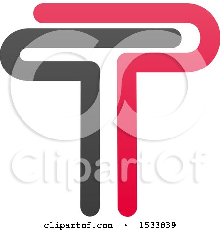 Clipart of a Letter T Logo Design - Royalty Free Vector Illustration by Vector Tradition SM