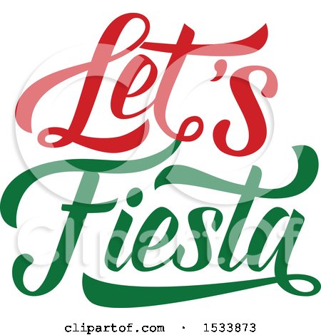 Clipart of a Cindo De Mayo Lets Fiesta Design - Royalty Free Vector Illustration by Vector Tradition SM