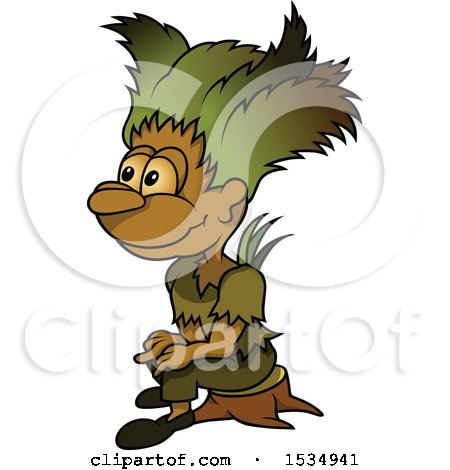 Clipart of a Forest Sprite - Royalty Free Vector Illustration by dero