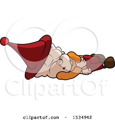 Clipart of a Sprite Sleeping - Royalty Free Vector Illustration by dero