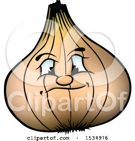 Clipart of a Mad Onion - Royalty Free Vector Illustration by dero