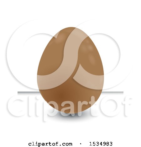Clipart of a 3d Chocolate Easter Egg on a White Background - Royalty Free Vector Illustration by elaineitalia
