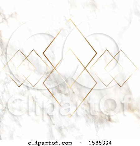 Clipart of a Background of Golden Diamonds over Marble - Royalty Free Vector Illustration by KJ Pargeter