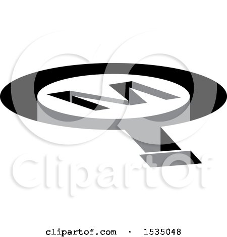 Clipart of a Letter M Magnifying Glass Design - Royalty Free Vector Illustration by Lal Perera