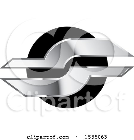 Clipart of a Black and Silver Design - Royalty Free Vector Illustration by Lal Perera