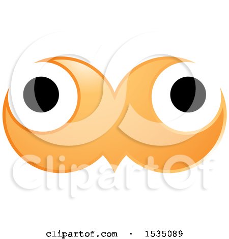 Clipart of Orange Owl Eyes - Royalty Free Vector Illustration by Lal Perera