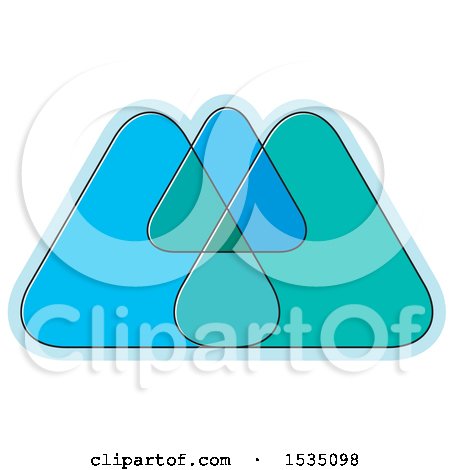 Clipart of a Triangle or Mountain Design - Royalty Free Vector Illustration by Lal Perera