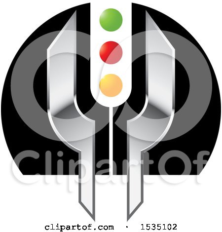 Clipart of a Light Signal Design - Royalty Free Vector Illustration by Lal Perera